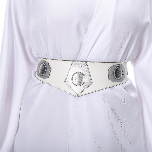 Karneval 2024 Barn & Vuxen Rymdslag Prinsessa Kostym Maskeraddräkt Festkläder Vit Robe Rollspel Leia Cosplay Kostym Kids S Kids S