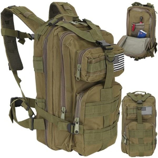 Military Backpack / Rucksack in Nylon - 26 Liter Green