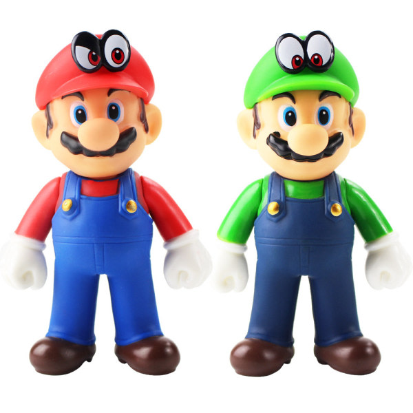 Mini Super Mario Figurer Pvc Action Figurer red