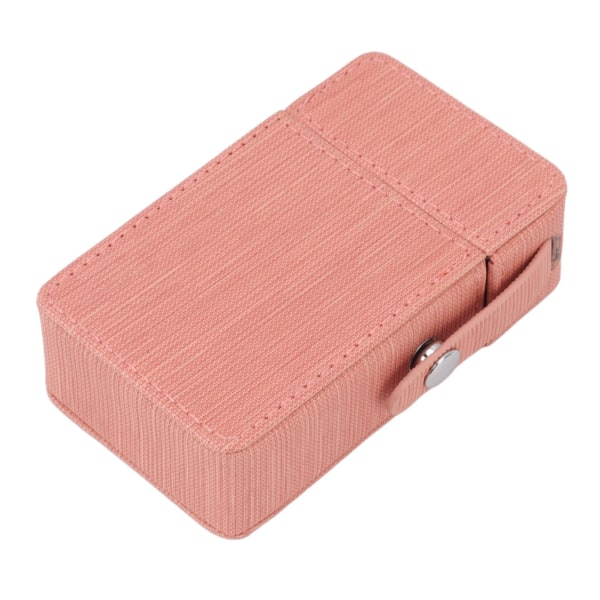 Sigarettboksholder PU-klaffdesign Bærbar sigarettboks Beskyttelsesveske for Travel Daily Pink