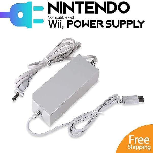 Konsolladdare för Wii, AC Power Kabelsladd för Nintendo Wii (ej för Nintendo Wii U)