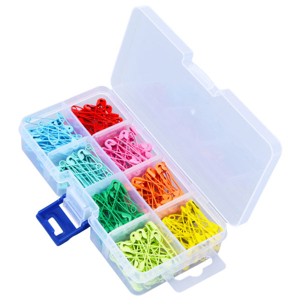 240 kpl värikkäitä hakaneuloja 32 mm ruostumattomasta teräksestä valmistettuja hakaneuloja Mini-DIY-ompelu tikkaustyökalut