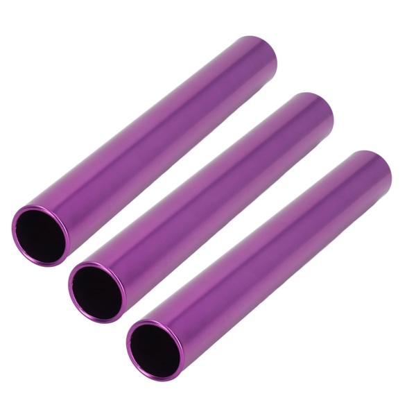 3 kpl kilpailuviestisampula kirkkaan värinen ontto, veistetty alumiiniseoksesta valmistettu viestirata harjoituskilpailuun, violetti