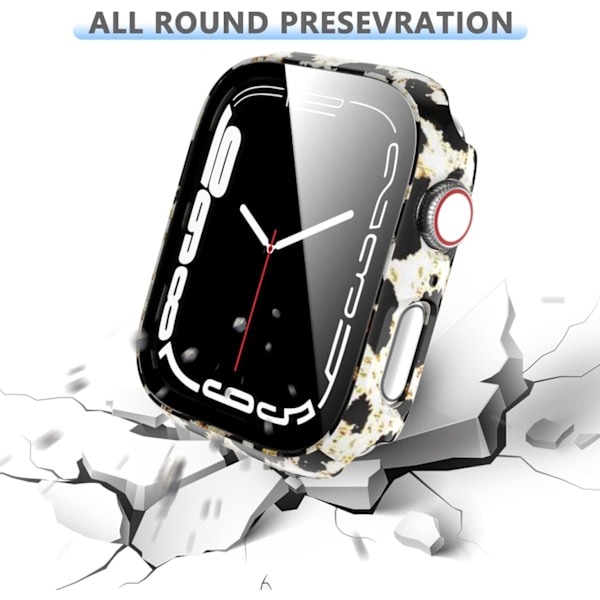 6-pak hårdt PC-cover til Apple Watch 42 mm Serie 3/2/1 med hærdet glas 6-pak 3