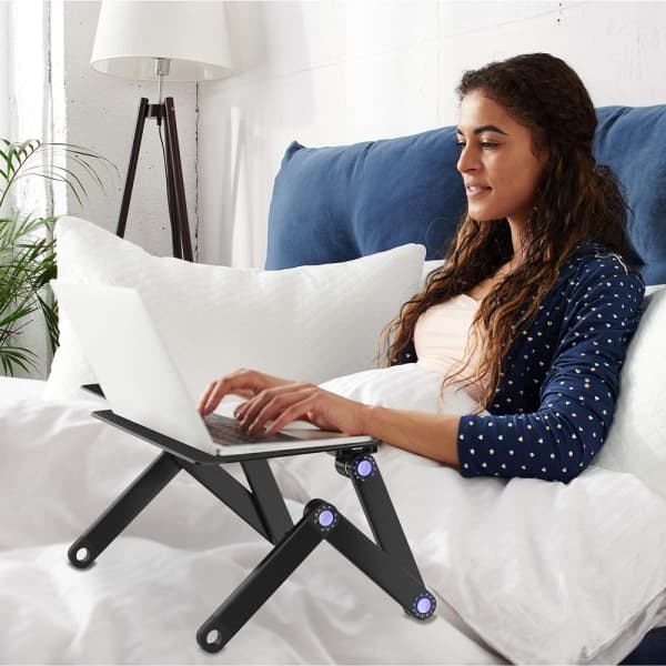 Smart justerbart laptopbord 17 tommer Svart