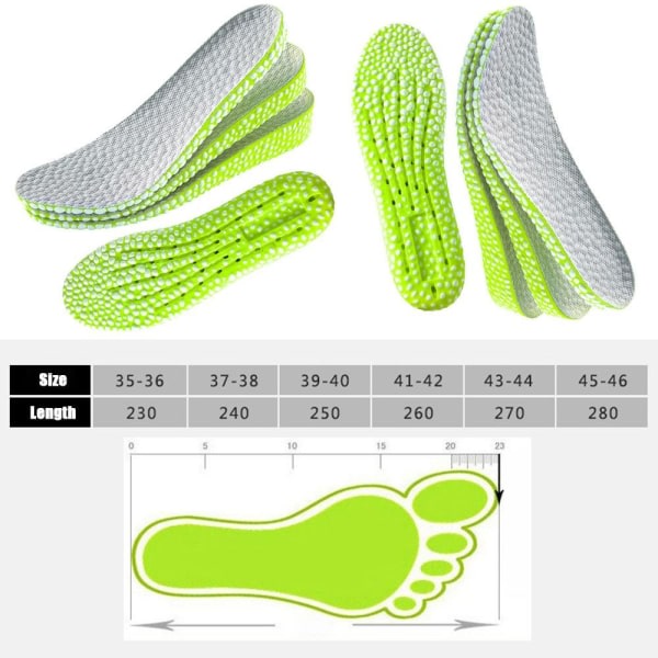 Boost Shoe Lift Memory innersåle i bomull 43-442,5 CM 2,5 CM 43-442,5 cm 43-442.5cm