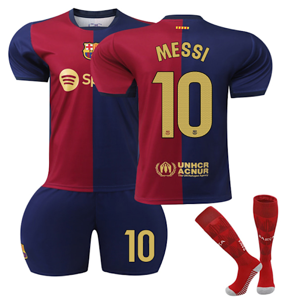 2024-2025 Barcelona Hjemmebørnefodboldtrøje nr. 10 Messi Adult XXL