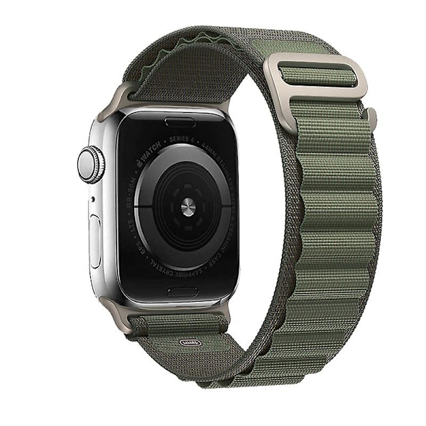 Alpine Loop Rem til Apple Watch 49mm 44mm 40mm 45mm 41mm 42mm 38mm 38 40 44 45 Mm Armbånd Iwatch Ultra Serie 7 6 3 Se 8 grøn