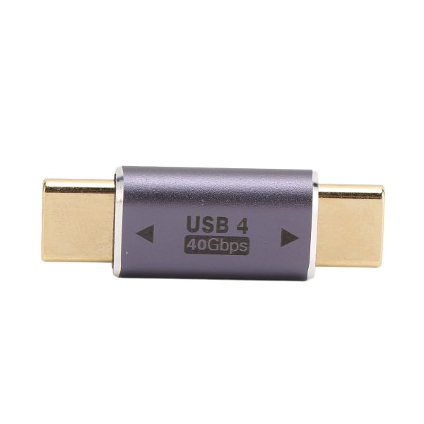 USB C hann-til-hann-adapter PD 100W 8K 40Gbps høyhastighetslading HD-overføring Gullbelagt type C hann-til-hann-adapter