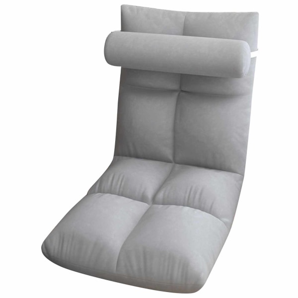 Gulvstol med ryggstøtte Sammenleggbar sofa Stol Soveseng Sofa Recliner Gulv Spillestol Meditasjonsstol for voksne Grå