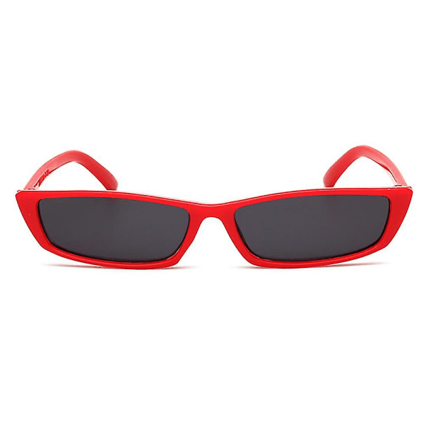 Rektangulära solglasögon for women Retro fyrkantiga solglasögon unisex C