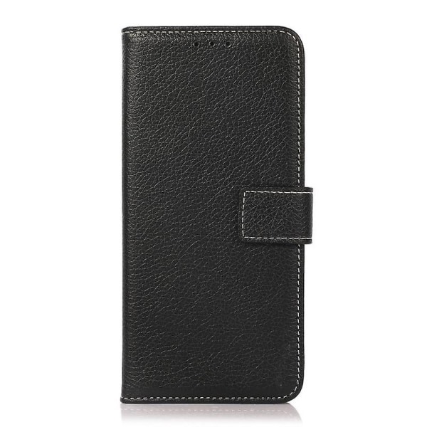 Kompatibilitet med Xiaomi Redmi Note 10 5G / Poco M3 Pro Litchi Tekstur PU + TPU Horisontal Flip Cover med Holder & Kortpladser & Pung (Sort)
