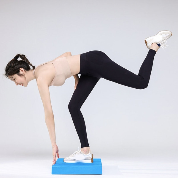 TPE Balansträning Skumkudde Platt stöd Mjuk kudde Hög rebound Träning Fitness Yogamatta Azurblå