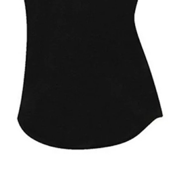 Ärmlös träningströja för kvinnor T-formad rygglös lös passform träningsyoga-tröja, löpartröjor för damer Svart Svart M