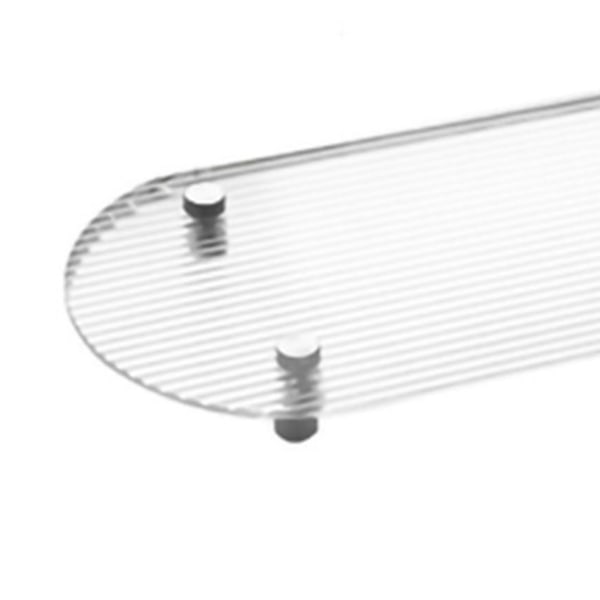 Klar vaskebakke Gennemsigtig akryl Enkel moderne stil Udbredt sofabordsbakke til Family Office Cafe Bar Oval form 30x12x3,5 cm