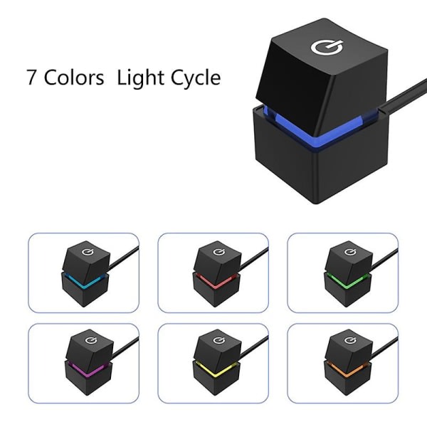 2m fargeglada LED-lampe Dator Desktop Switch Pc Moderkort Ekstern Start Grønn