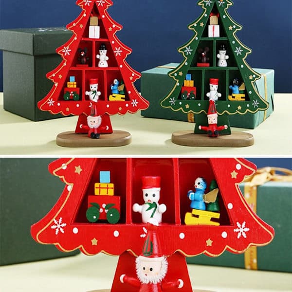 Træ juletræ Desktop Display Rekvisitter GRØN grøn