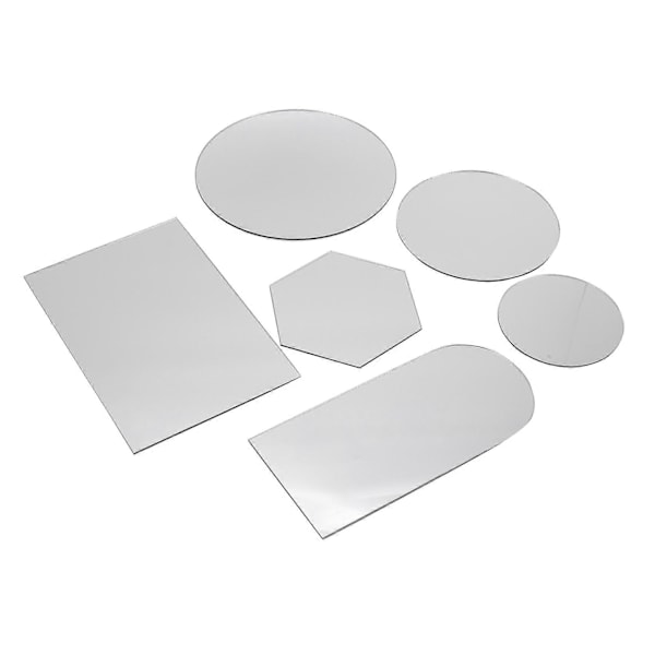 6 stk. Fotorekvisitter Akryl Spejl Refleksionstavle Geometrisk Form Reflektor Fotografi Baggrund O.pa