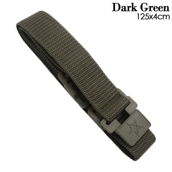 Combat Belts Tactical Belt MØRKEGRØNN 125X4CM Mørkegrønn 125x4cm Dark Green 125x4cm