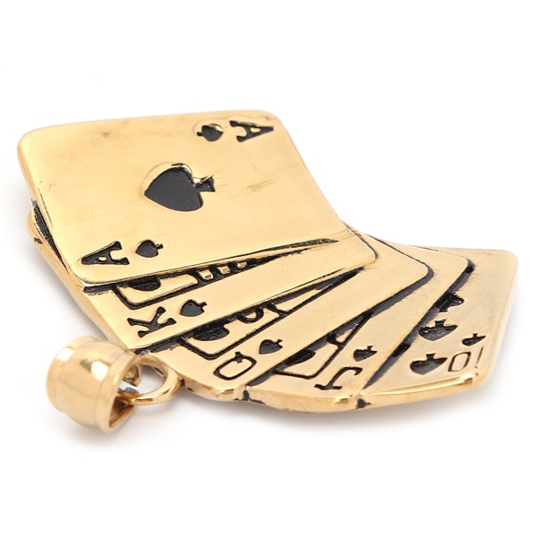 Glidelåsreparasjon trekker titanstål Pokerformede anheng Klærtilbehør til Elder Golden