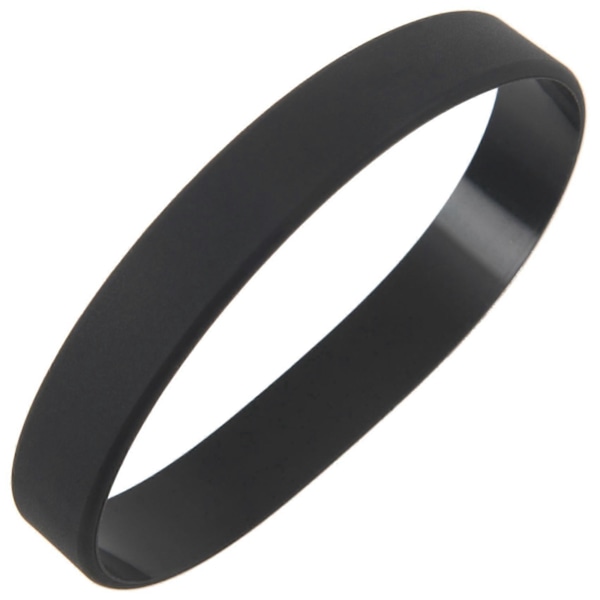 2X Mode Silikongummi Elasticitet Armband Armband Manschett Armring Svart.pa