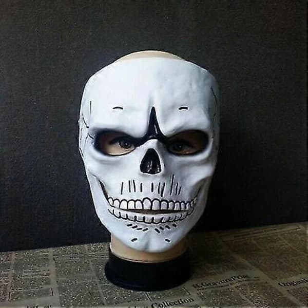 Hvit Dødninghode Maske Dag for de Døde Spectre James Fancy Kostyme Bindetilbehør