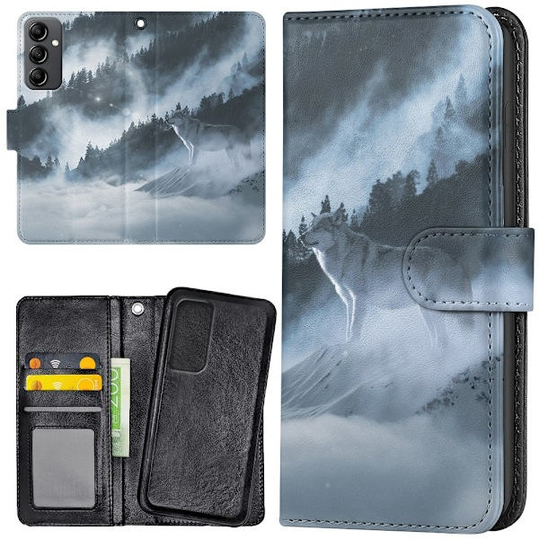 Samsung Galaxy A15 - Lompakkokotelo/Kuori Arctic Wolf