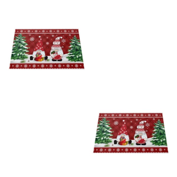 1/2 Mjuk och Bekväm Jultomte Dörrmatta för Julpresent Christmas present 2Set