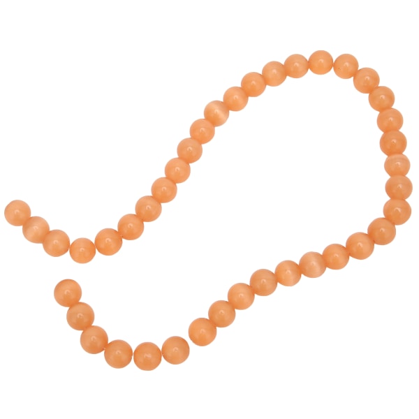 0,39 tommer runde perler Naturstein DIY-armbånd Halskjede SmykkefremstillingstilbehørChampagne