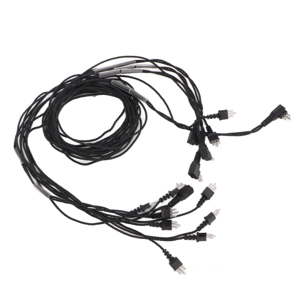 5 STK 3-pins høreapparatmodtagerkabel Varmebestandig stabil lydtransmission Høreapparatmodtagerledning Sort 29,5 tommer