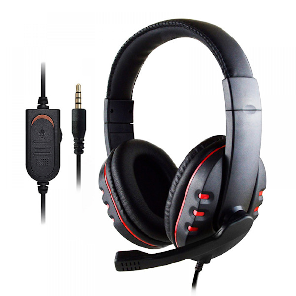 Trådbundna spelheadset för PC PS4 PS5 Xbox One hörlurar med brusreducerande mikrofon, bas, 3,5 mm bärbar dator headset, Nintendo Switch/ps