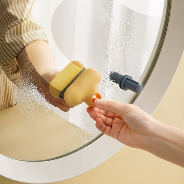 Gul baderomsskrape i glass - Mini