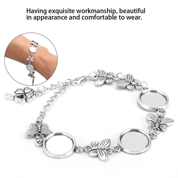 Gör-det-själv vintage justerbart halvfabrikat armband som gör smycketillbehör (Typ C)