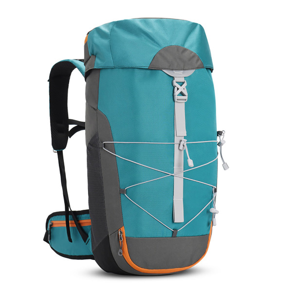 40L campingryggsäck Oxford tyg stänksäker lätt bergsbestigningsväska för utomhusresor Cyan