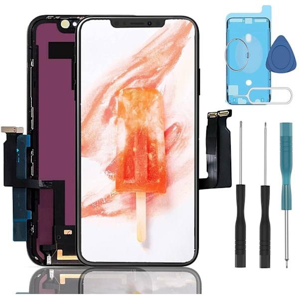 iPhone 11 näytön vaihto korjaustyökaluilla ja vedenpitävällä liimalla