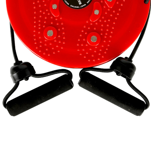 Midja Vridskiva Magnet Fotmassage Bantning Stor yta Granulära utsprång Pedal Midja Vridbräda med rep Röd