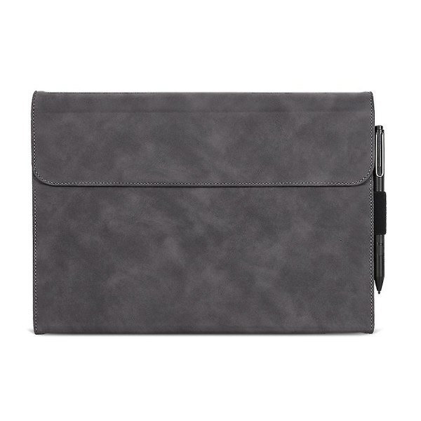 För Microsoft Surface Go / Go 3 / Go 2 10,5 tum Pu-läder case för surfplattor Stativ Skyddande cover Grey