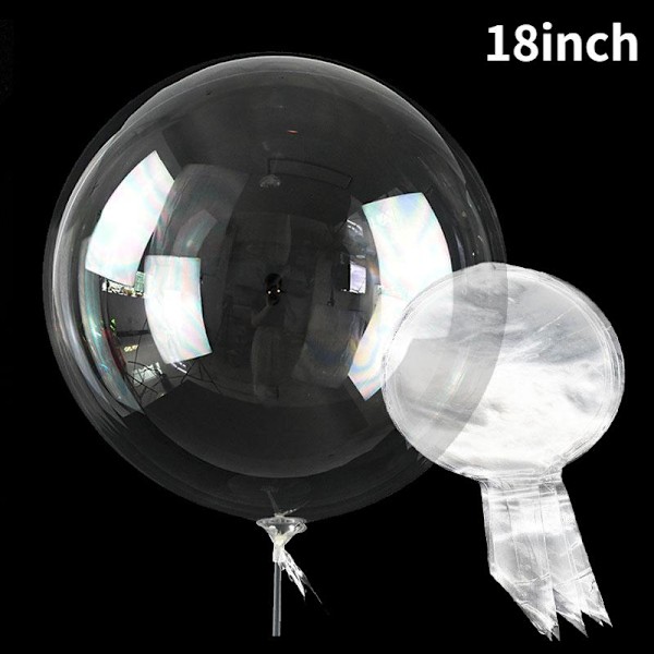 10 kpl 11-24 tuuman läpinäkyviä Bobo-kuplailmapalloja, kirkkaita ilmatäytteisiä helium-ilmapalloja, hää- ja syntymäpäiväjuhlat, vauvakutsu Transparent 10pcs 11inch