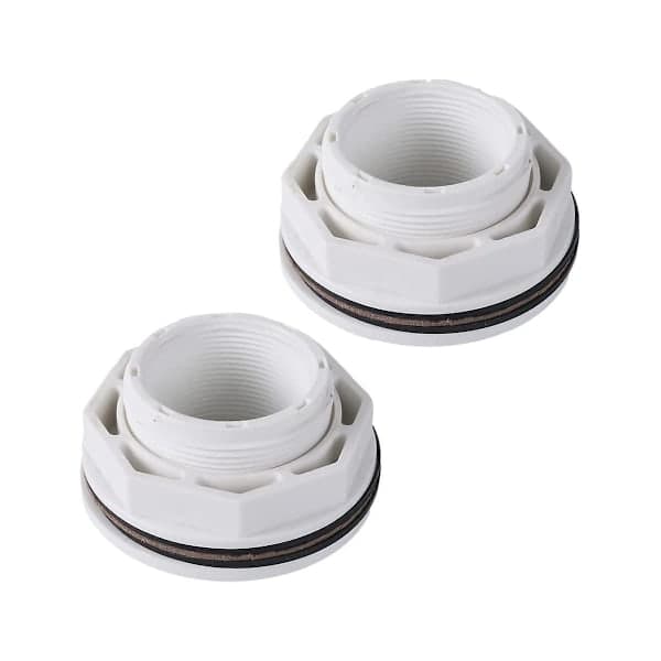 2-pack 1 1/2-tums inlopps-/returkoppling för ovanjordspool med låsmutter och packning för Sp1023
