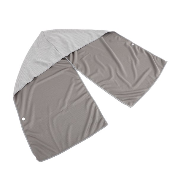 Kølende hættetrøje Håndklæder U-formet hættetrøje Håndklæde Solbeskyttelse Hurtigtørrende Sports Kølehåndklæder Grå