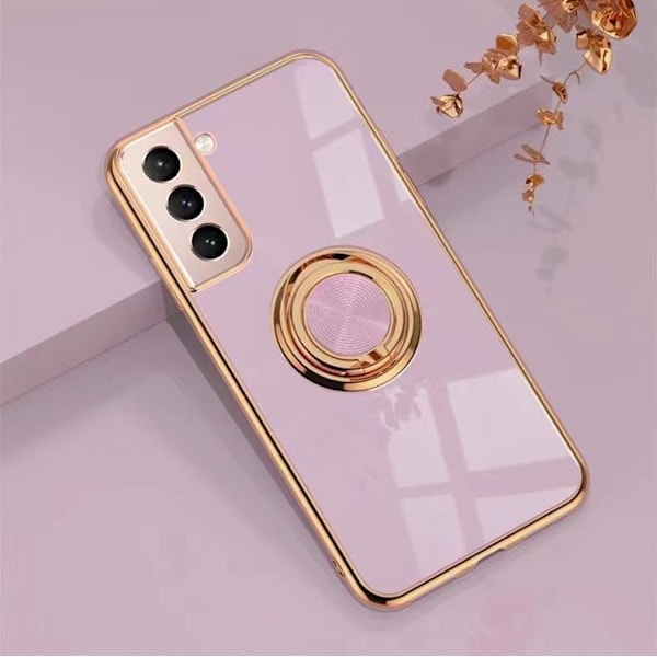 Samsung Galaxy S21 Ultra 'Lyxigt Stilfullt Skal med Ringstativ Funktion Guld Grön one size