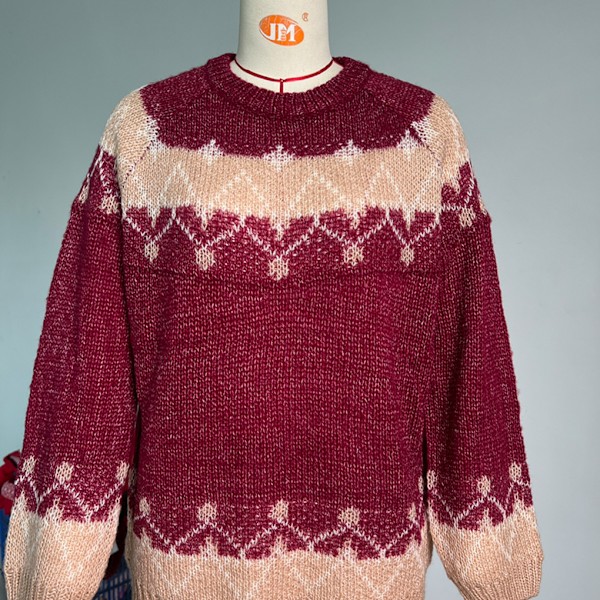Klassisk Mohair Stickad Tröja För Höst Vinter Andas Och Grå grey L