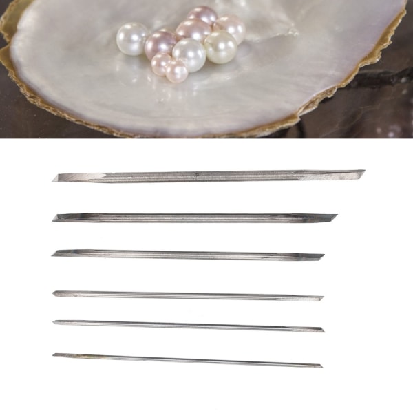 6 stk / sett 0,8-2,0 mm dobbelthode trekantet borenål Perlestansemaskinverktøy
