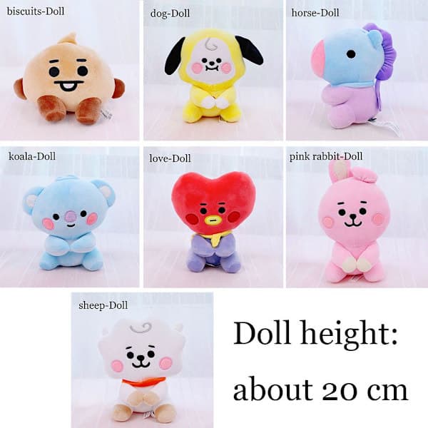 BTS Pehmolelu VAALEANPUNAINEN KANINDOLLI