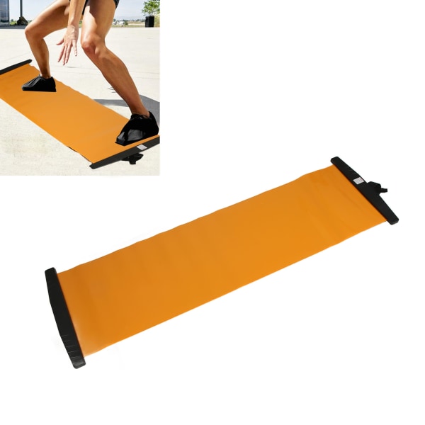 Slide Board Sklisikkert glidematte og skotrekk Balansetrening Trening Treningsutstyr for skiløp Orange