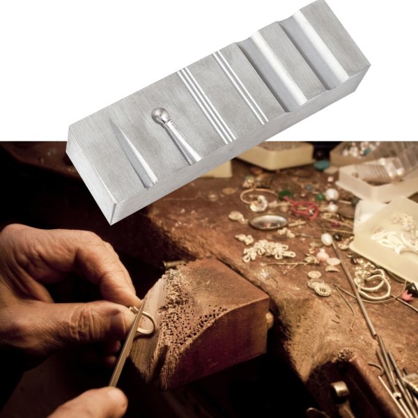 Gjør-det-selv-ringarmbånd Bangle Channel Groove Metallform smykkefremstillingsverktøy (120 mm)
