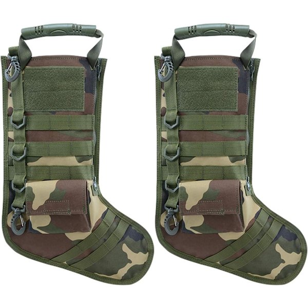 2 stk Taktiske Jule Strømper med Håndtag Militær Udstyr Camouflage