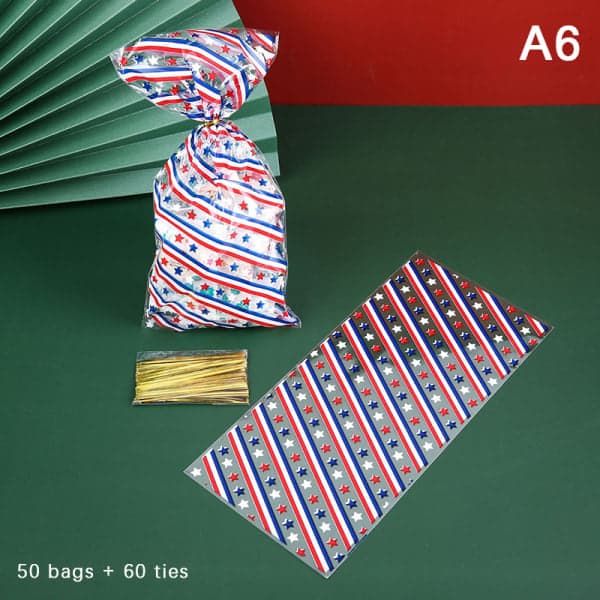 50 st julgodispåsar i plast Julkakor presentpåsar A6 onesize