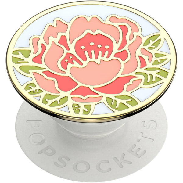 POPSOCKETS Emalj Blooming Peony Rosa Avtakbart Grep med Stativfunksjon Premium