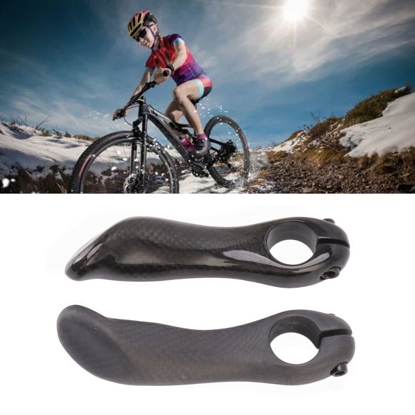 1 par cykel hjælpestyr Reducer træt Komfortabelt hold Carbon Fiber Cykelstang End Styr Mat